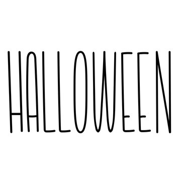 Halloween tall fun font with cute letters
