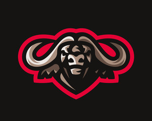 Wall Mural - Buffalo modern logo. Bull template design emblem for a sport and eSport team.