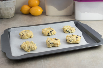 Choc Chip Cookie Dough ready to bake