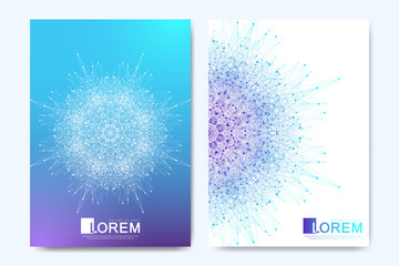 Aufkleber - Modern vector template for brochure, leaflet, flyer, cover, banner, catalog, magazine, or annual report in A4 size. Health care cover template design. Healthcare presentation with mandala