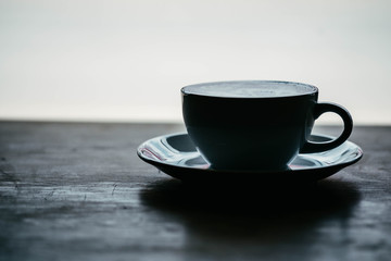 cup of coffee on table,start the day morning coffee.