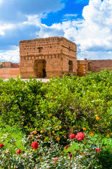 Sticker - Ruins of the 16th century El Badii Palace, Marrakech, Morocco.