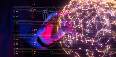Software, web development, programming concept. Abstract Programming