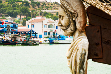 Canvas Print - Tabarka, The port, figurehead of ship, Tunisia, North Africa