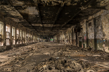  Destroyed a large production shop in the old factory.