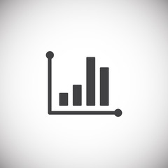 Poster - Infographics related icon on background for graphic and web design. Simple illustration. Internet concept symbol for website button or mobile app.