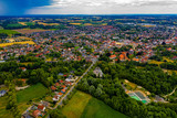 Fototapeta Miasto - Stadt Bassum in Niedersachsen aus der Luft