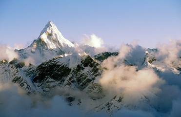 Wall Mural - Asia, Nepal. Peaks in the Khumbu region.