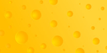Vector Cheese Background. Template For Your Design. A Piece Of Delicious Cheese. Vector Illustration