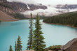 Moraine Lake, Lake Louise, Banff National Park, Alberta, Canada, Canadian Rockies, turquoise glacier lake