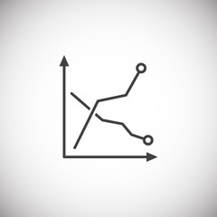 Poster - Infographics related icon on background for graphic and web design. Simple illustration. Internet concept symbol for website button or mobile app.