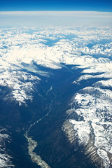 Sticker - Canada, flying above the Canadian Rockies