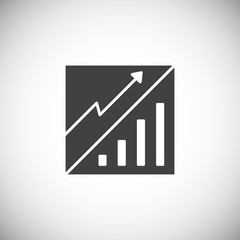 Poster - Infographics related icon on background for graphic and web design. Simple illustration. Internet concept symbol for website button or mobile app.