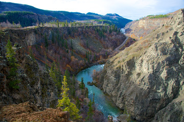 the telegraph creek road is one of the most remote and difficult in british columbia, the tuya river