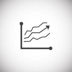 Poster - Infographics related icon on background for graphic and web design. Simple illustration. Internet concept symbol for website button or mobile app.