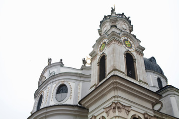 Wall Mural - Salzburg, Salzburg, Austria - Low angle view of an ornately designed, old world building.