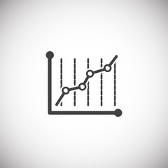 Poster - Infographics related icon on background for graphic and web design. Simple illustration. Internet concept symbol for website button or mobile app.