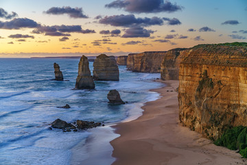 twelve apostles at sunset,great ocean road at port campbell, australia 160