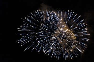 Wall Mural - Iceland, Reykjavik. New Year's Eve fireworks.