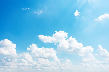 Blue sky with clouds, abstract background