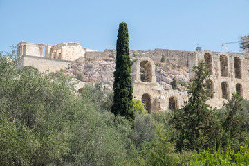 Poster - Parthenon and theatre, Acropolis, Athens, Greece, Europe