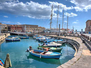 Canvas Print - Boat harbor