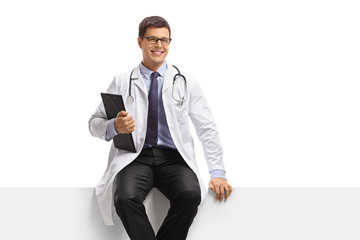 Poster - Doctor sitting on a panel