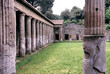 Italy, Pompeii. The gladiator's barracks have been reconstructed at Pompeii, a World Heritage Site, in Italy.