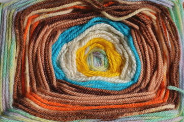  abstract colorful background made of wool yarn