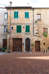 Architecture. Pienza. UNESCO World Heritage site, Italy.