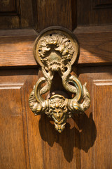 Canvas Print - Romania, Bran. Bran Castle (Draculas' Castle) door detail. 