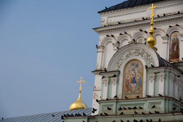 Poster - Russia, Golden Ring (aka Zolotoe Koltso), Sergiyev Posad (aka Sergiev), formerly Zagorsk. Trinity Monastery of St. Sergius. Ornate top of the Holy Gate.