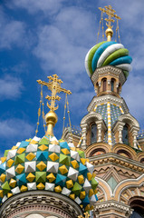 Canvas Print - Russia, St. Petersburg, Nevsky Prospekt, The Cathedral of the Resurrection (aka Our Savior on the Spilt Blood), c. 1883-1907.