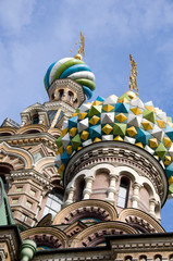 Canvas Print - Russia, St. Petersburg, Nevsky Prospekt, The Cathedral of the Resurrection (aka Our Savior on the Spilt Blood), c. 1883-1907.