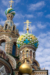 Sticker - Russia, St. Petersburg, Nevsky Prospekt, The Cathedral of the Resurrection (aka Our Savior on the Spilt Blood), c. 1883-1907. 