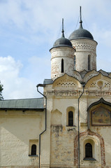 Sticker - Russia, Volga-Baltic Waterway, Goritzy. Kirillo-Belozersky Monastery, founded in 1397 by St. Cyril. 