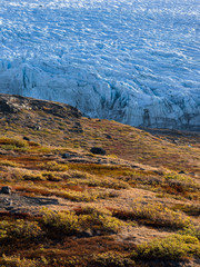 Poster - The Russell Glacier. Landscape close to the Greenland Ice Sheet near Kangerlussuaq, Greenland, Denmark