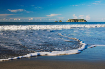 Poster - Beach with islands, Manuel Antonio, Central Pacific Coast, Costa Rica, Central America, December