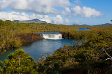 Waterfalls Chutes De La Madeleine On The South Coast Of Grande Terre, New Caledonia, South Pacific