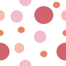 Seamless Pattern With Pink Circles
