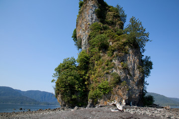 Sticker - USA, Alaska, Behm Canal, New Eddystone Rock.