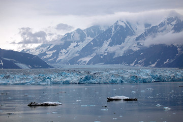 Sticker - USA, Alaska. Hubbard Glacier, an advancing tidewater glacier popular for viewing from cruiseships.