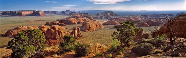 Sticker - USA, Arizona, Monument Valley. Dawn comes slowly to Monument Valley, Navajo Tribal Park, as seen from Hunt's Mesa, Arizona.