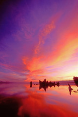 Canvas Print - USA, California. Sunrise on Mono Lake Tufa State Reserve tufa formations. 