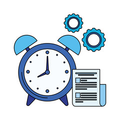 Sticker - alarm clock with document file