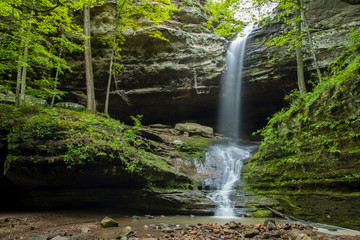 Canvas Print - Waterfall at Ferne Clyffe State Park, Johnson County, Illinois