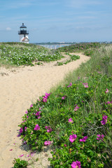 Wall Mural - Brant Lighthouse, Nantucket Harbor, Nantucket, Massachusetts, USA