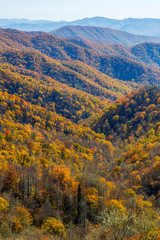 Poster - North Carolina, Great Smoky Mountains National Park, view from Newfound Gap Road