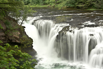 Poster - Lower Lewis Falls, Lewis River, Gifford-Pinchot National Forest, Cougar, Washington, USA.