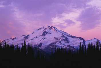 Wall Mural - Washington, Glacier Peak clouds at dawn Glacier Peak Wilderness